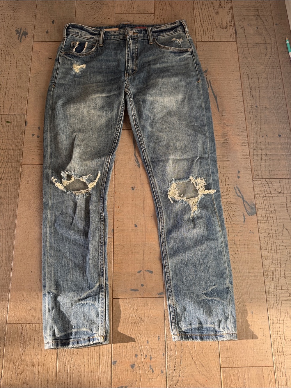 Pilcro Distressed Denim Jeans